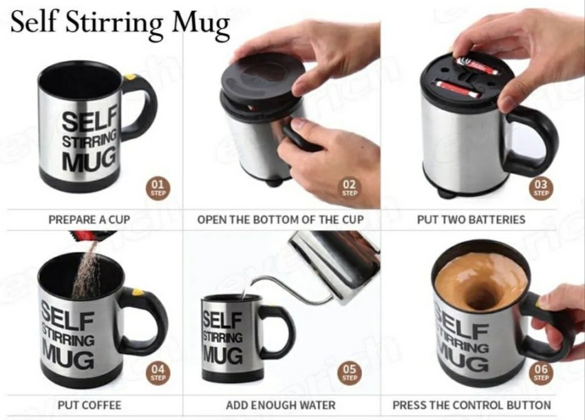 Auto Mixing coffee cup Stainless Electric Lazy Self Stirring Mug Hot  Chocolate