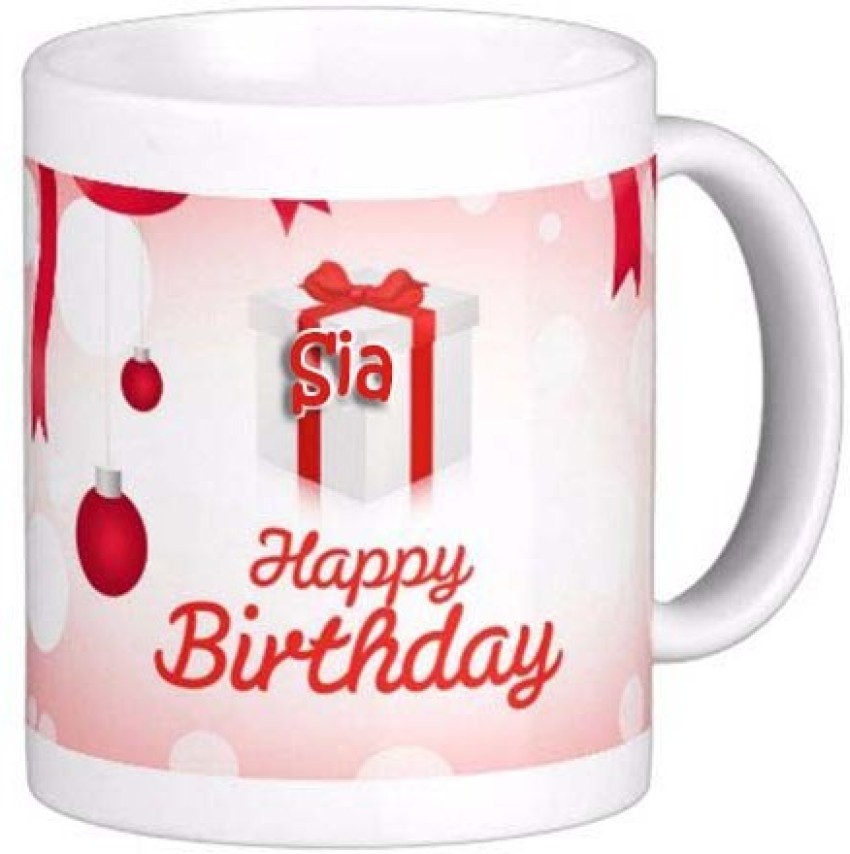 Exoctic Silver Happy Birthday Gift for Sia 082 Ceramic Coffee Mug 