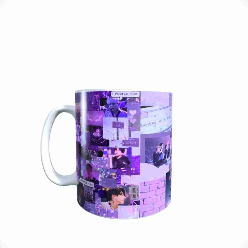 Purplebees BTS 10th Anniversary Signature Mug | Best for Gift for BTS Army  | BTS Photo Printed | Ceramic Coffee Mug
