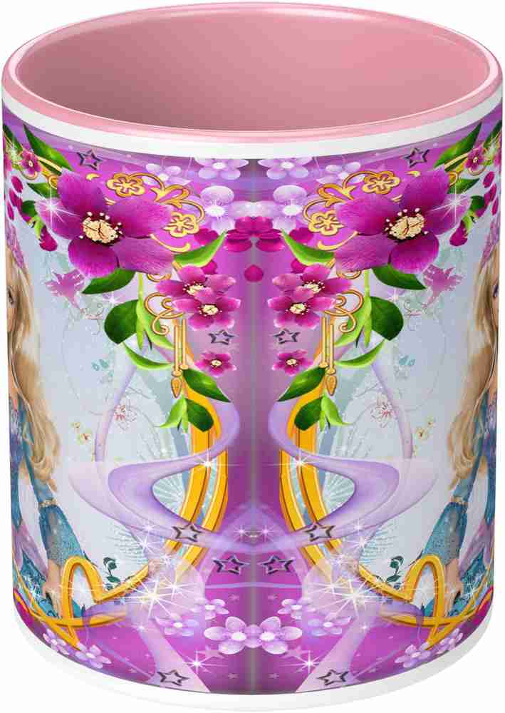NH10 DESIGNS Barbie Doll Printed Cartoon Coffee Cup For Kids Girls