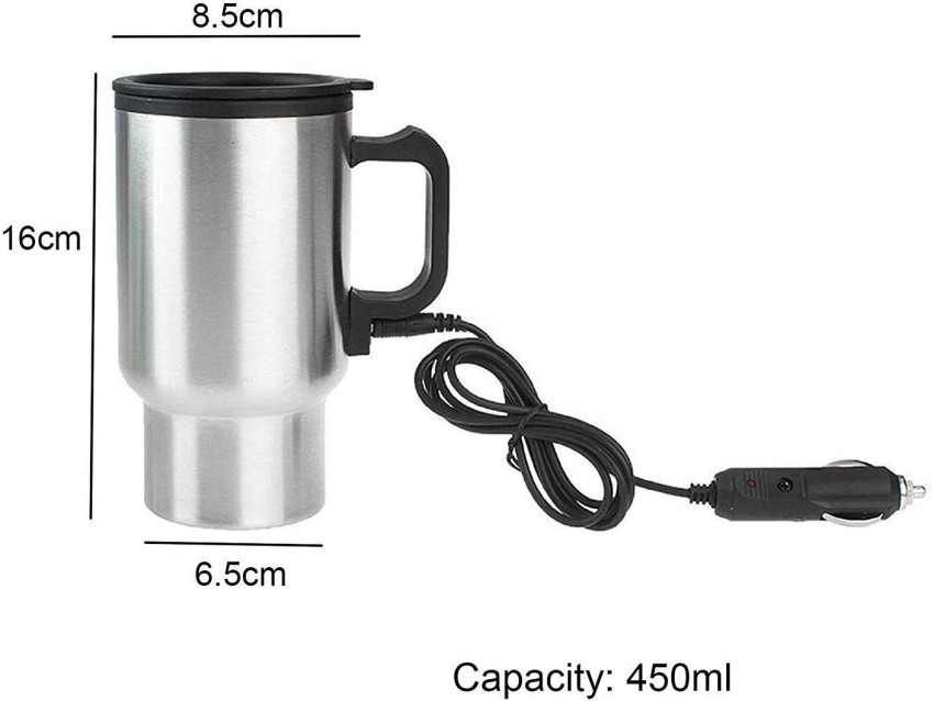 WONDERWORLD ® 12V Car Heating Cup Auto Adapter Heated Travel Mug Stainless  Steel Thermos with Airtight Lid Electric Kettle Price in India - Buy  WONDERWORLD ® 12V Car Heating Cup Auto Adapter