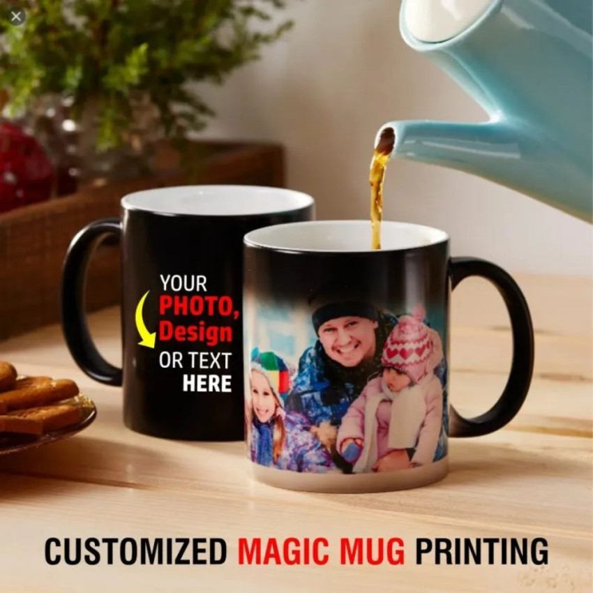 11oz Red Magic Mug. Heat Activation Coffee Mug With Your Picture, Logo, or  Text. 