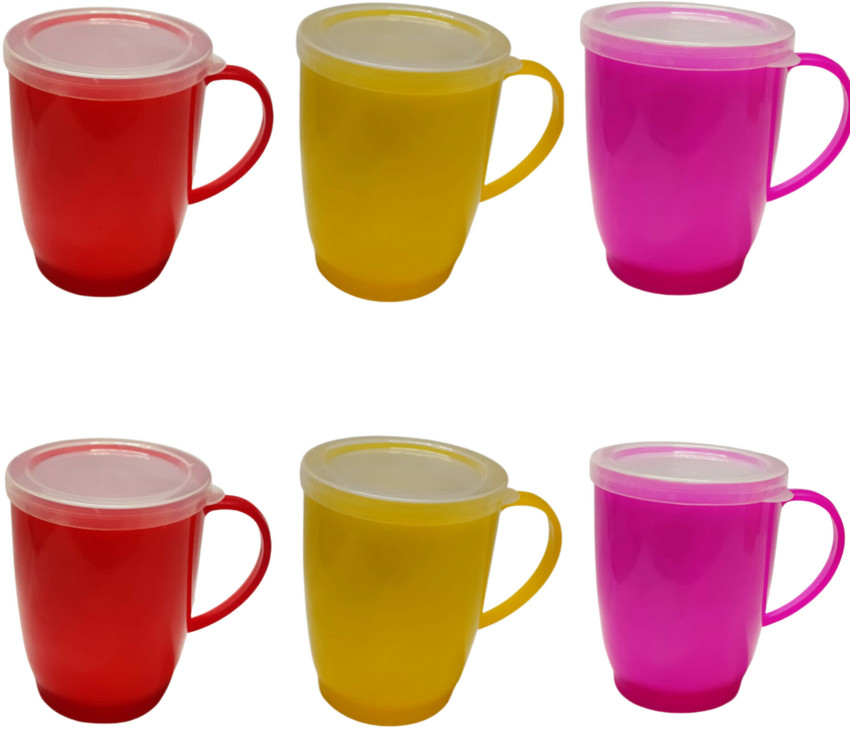 S Mark Plastic Tea Coffee Cup For Multi Purpose Usage Pack of 6