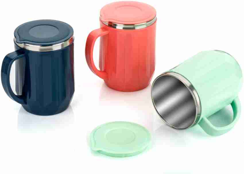 POLY PLAST Coffee mug multi color set of 4 pic Plastic, Stainless Steel  Coffee Mug Price in India - Buy POLY PLAST Coffee mug multi color set of 4  pic Plastic, Stainless