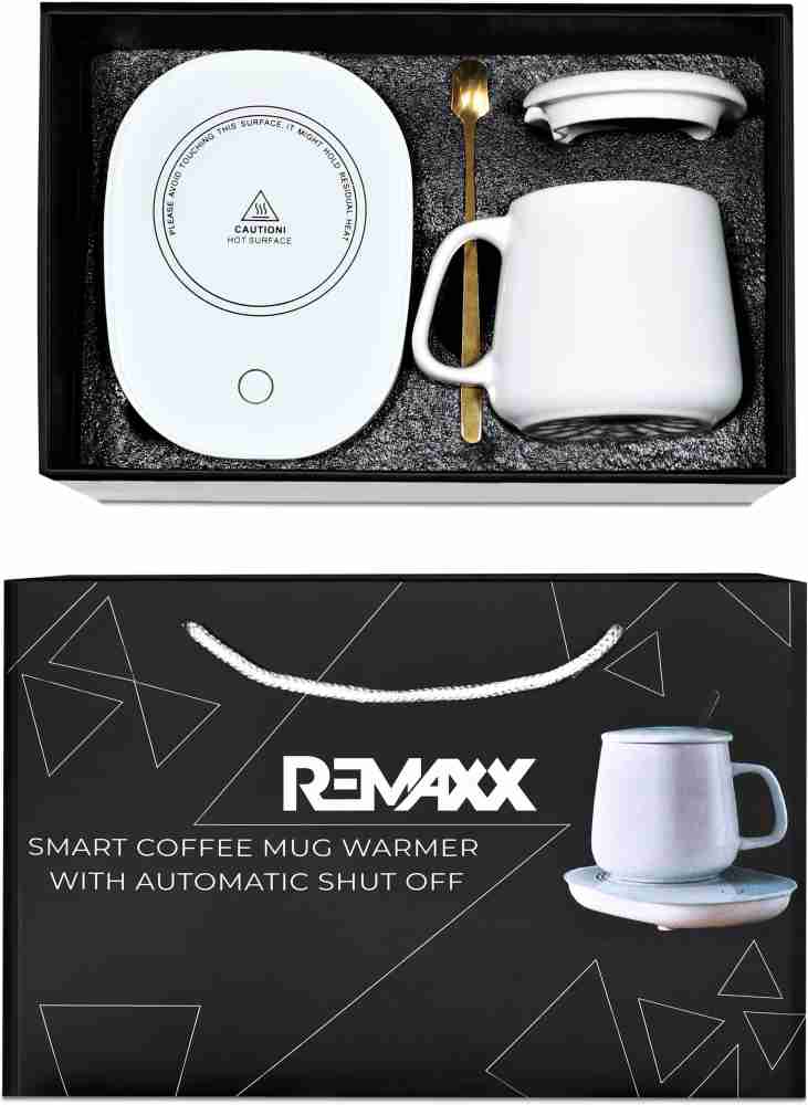 Smart Mug Warmer Set with Mug and Lid Auto Shut Off Heated Mug