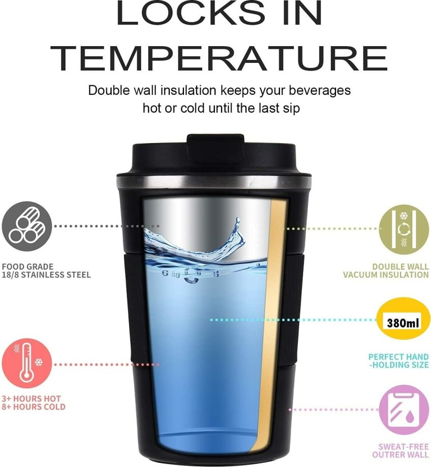 380/510ml Stainless Steel Coffee Mug Leak-proof Thermos Travel