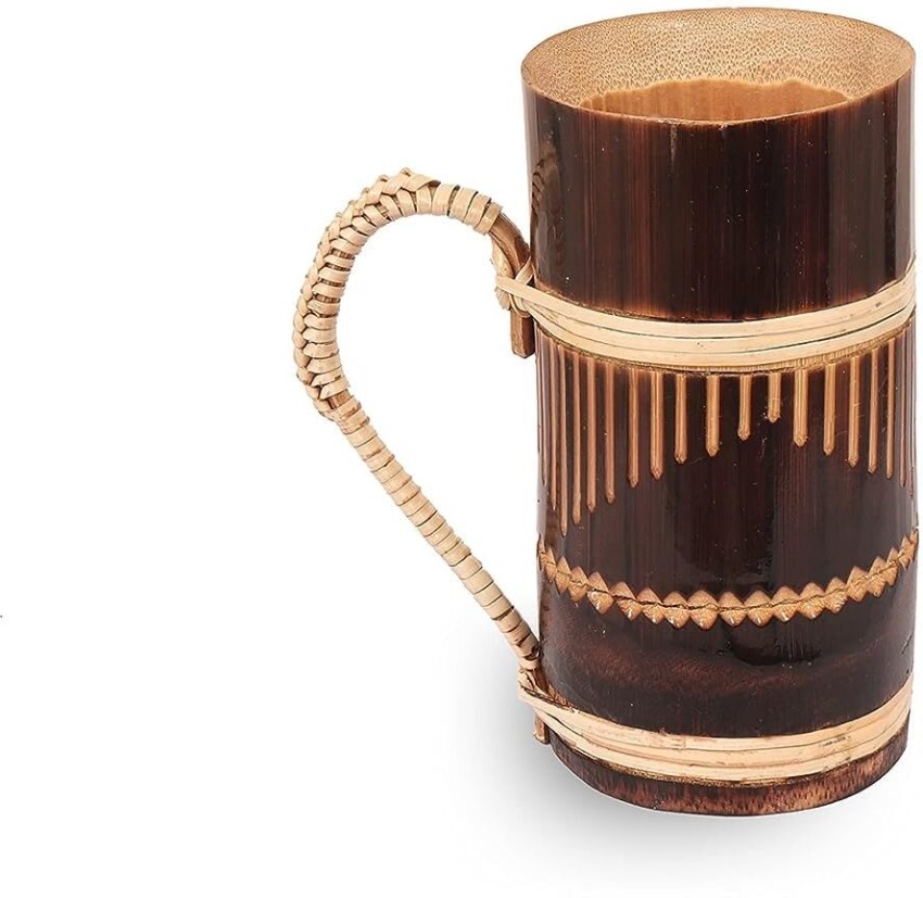 S.I Creation Wooden and Steel Handmade Coffee / Tea /Juice Cup for