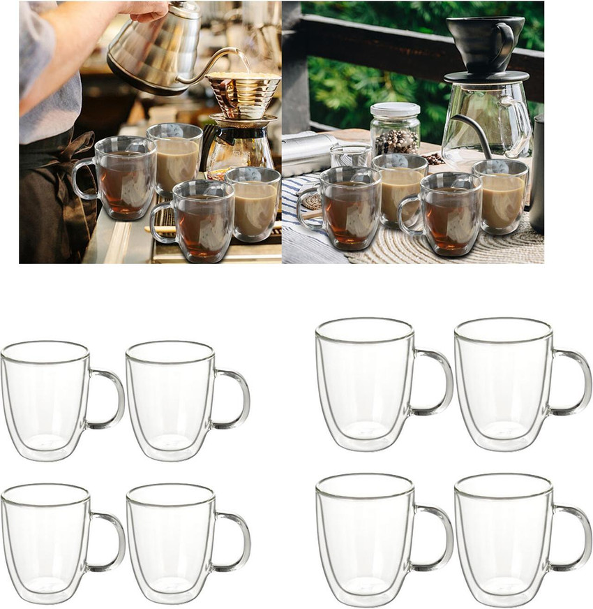 Hand blown cheap glass coffee mugs
