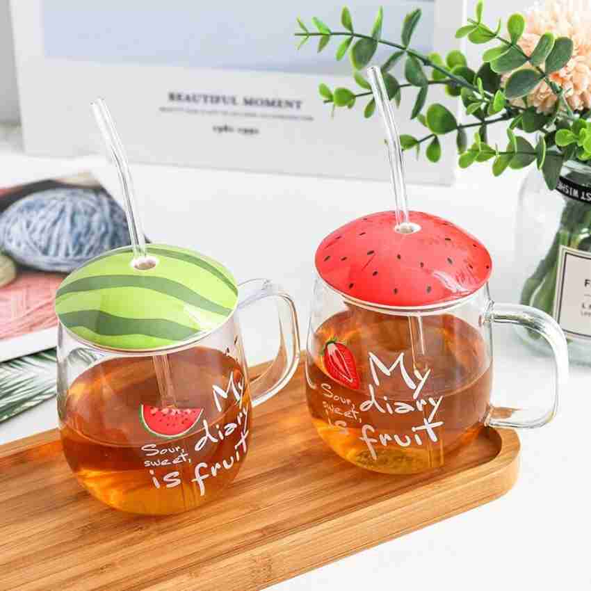 450ml Creative Cactus Glass Cup Transparent Mason Jar Mug With