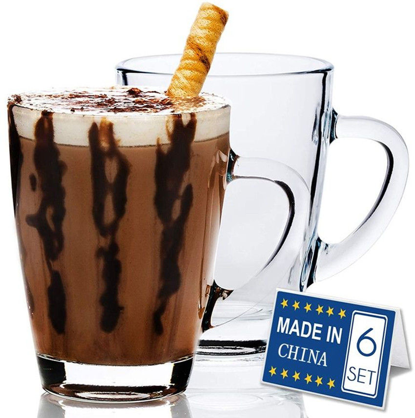 Clear glass online hot chocolate mugs