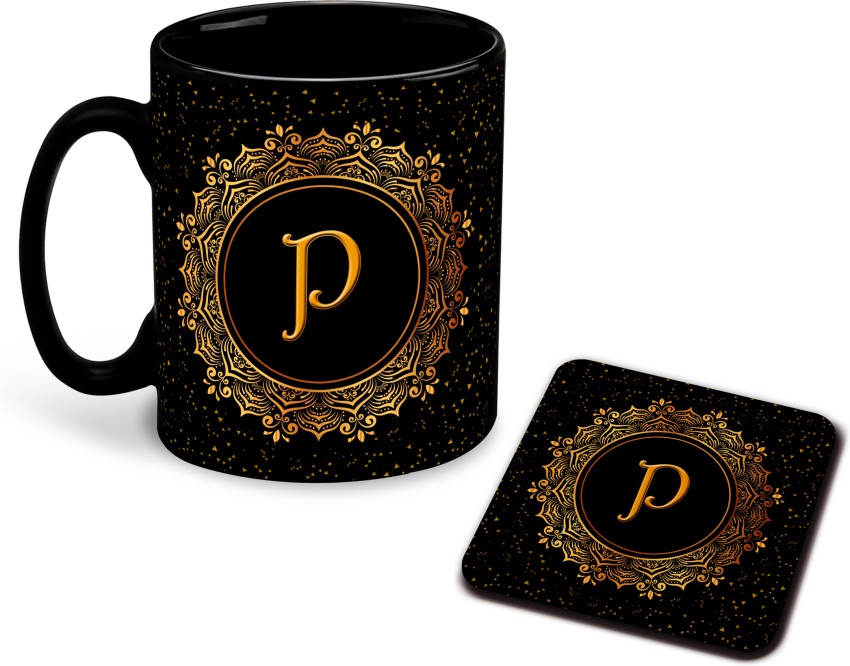 Buy Whats Your Kick Alphabet A Printed Black Ceramic Coffee Mug