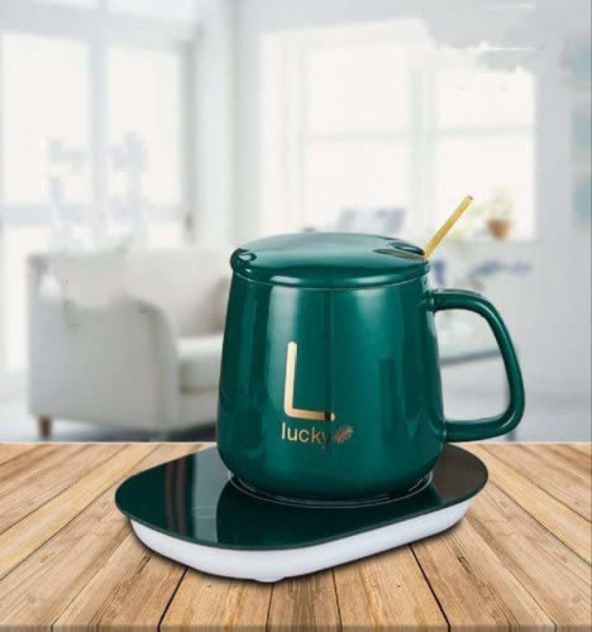 Green Electric Coffee Mug Warmer Pad, Capacity: 300Ml