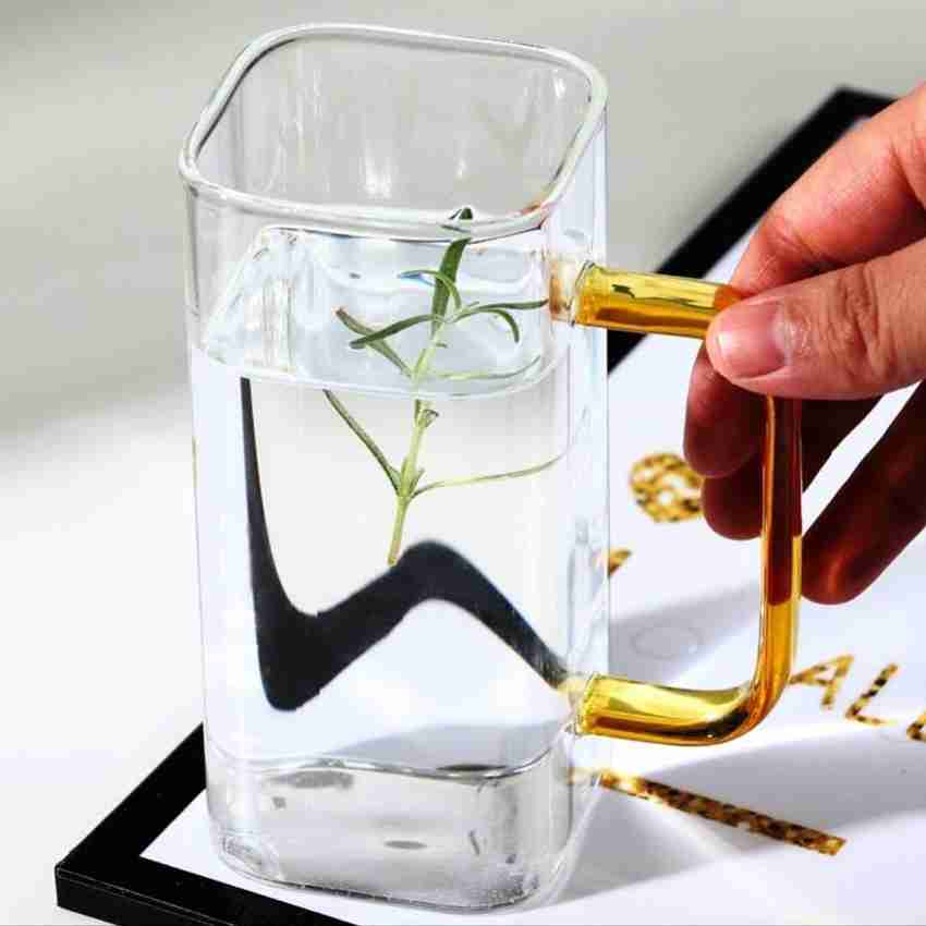 Square hotsell glass mugs
