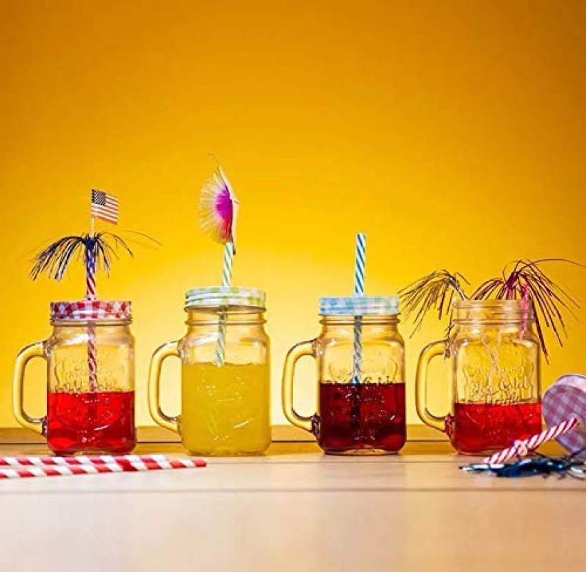 miRim Glass Mason Jar with Straw , Mocktail jar/Smoothie jar/Juice Jar  Glass Mason Jar Price in India - Buy miRim Glass Mason Jar with Straw ,  Mocktail jar/Smoothie jar/Juice Jar Glass Mason