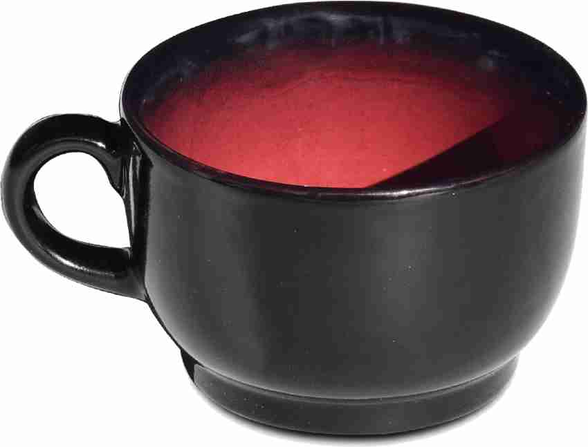 Indian Ceramic Jumbo Coffee Mug - 400 ML - Red, Set of 1