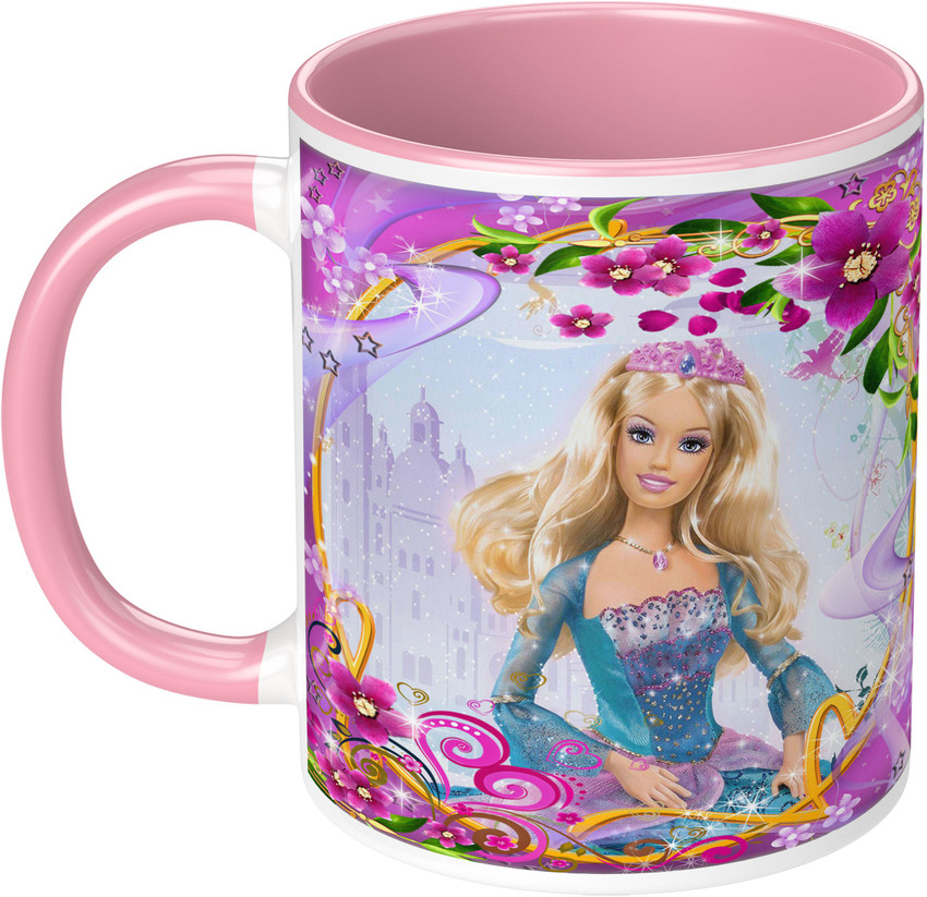 NH10 DESIGNS Barbie Doll Printed Cartoon Coffee Cup For Kids Girls