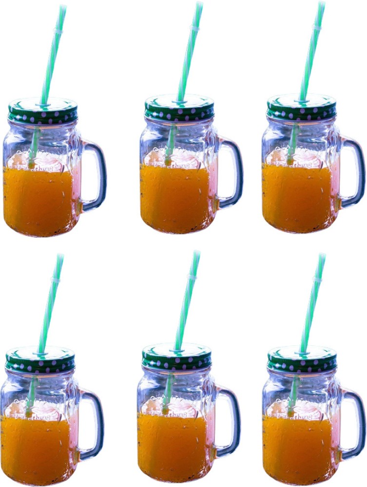 miRim Glass Mason Jar with Straw , Mocktail jar/Smoothie jar/Juice Jar  Glass Mason Jar Price in India - Buy miRim Glass Mason Jar with Straw ,  Mocktail jar/Smoothie jar/Juice Jar Glass Mason