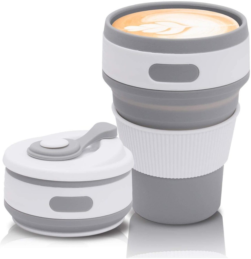 350ml Popular Glass Coffee Cup with Silicone Sleeve and Lid Office