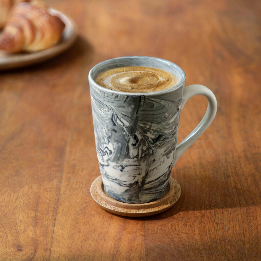 Smilatte 14 OZ Marble Coffee Mugs, M067 Novelty Marble Ceramic Cup