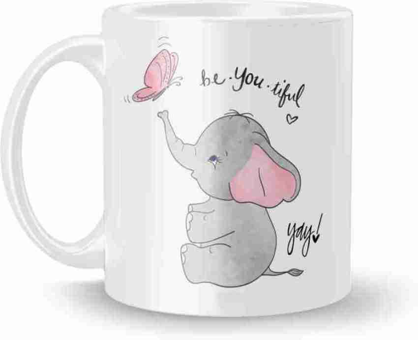 Cute Baby Elephant Cartoon' Travel Mug