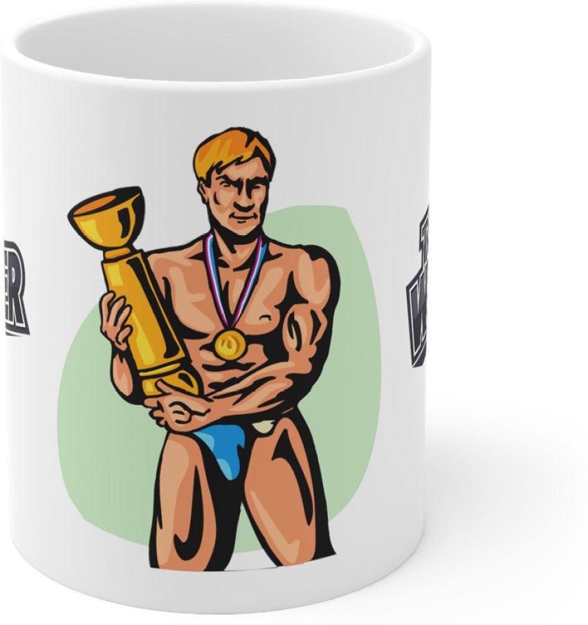 Muscle Man Mug Funny Workout Mug for Gym Lovers 