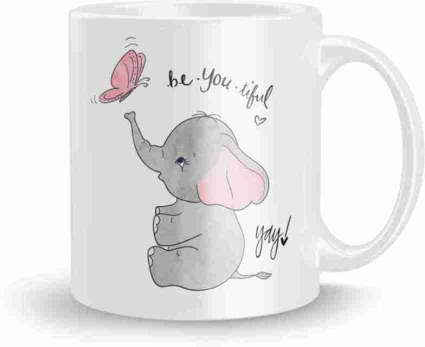 Cute Baby Elephant Cartoon' Travel Mug