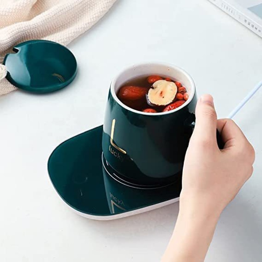 Green Electric Coffee Mug Warmer Pad, Capacity: 300Ml