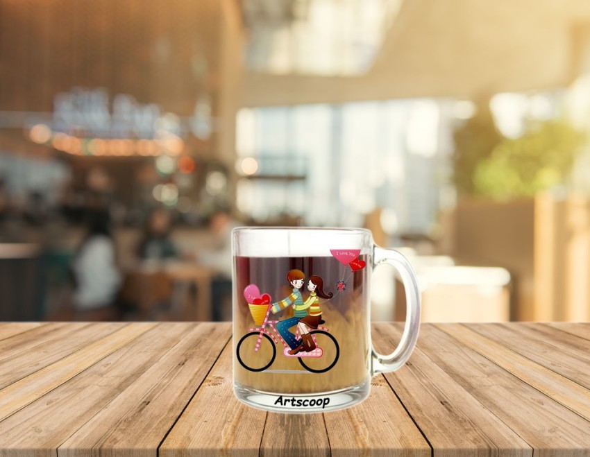 Artscoop Cute Lovely I Love You Printed Transparent Coffee Cup For  Valentine Day Glass Coffee Mug Price in India - Buy Artscoop Cute Lovely I  Love You Printed Transparent Coffee Cup For