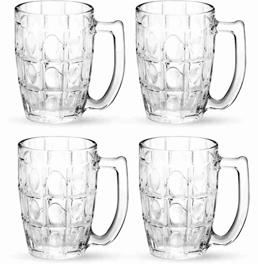 Treo Cascade Transparent Glass Beer Mug, 2 pcs