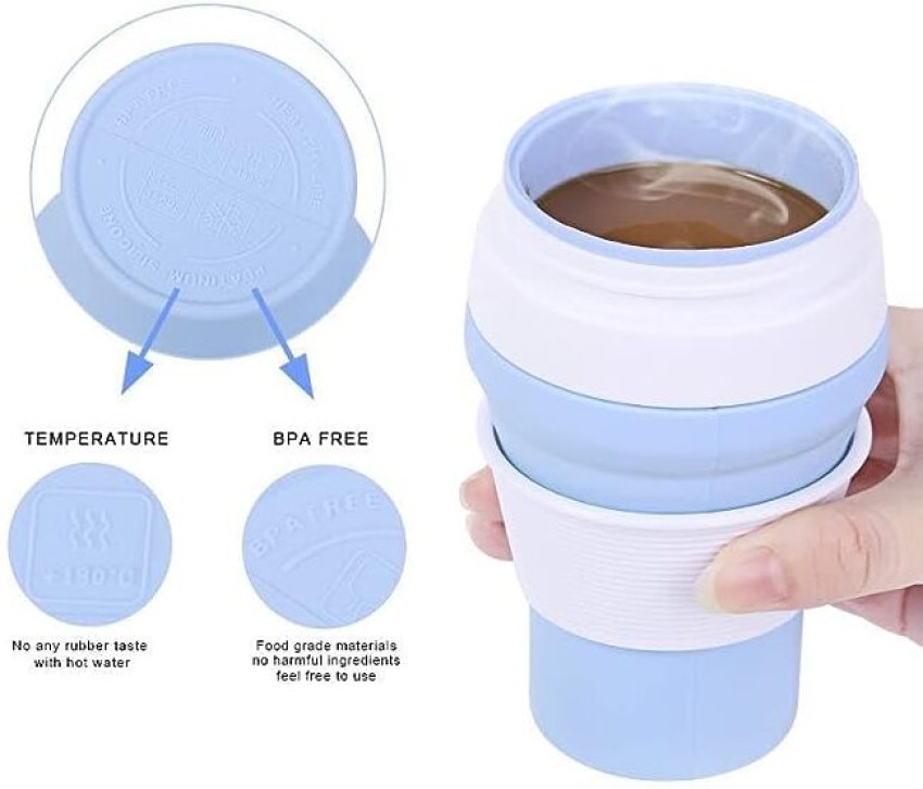 YourChoiceHUB Silicone Collapsible Travel Coffee Cup For Home, Office,  Travel (350 ml) Plastic Coffee Mug Price in India - Buy YourChoiceHUB Silicone  Collapsible Travel Coffee Cup For Home, Office, Travel (350 ml)