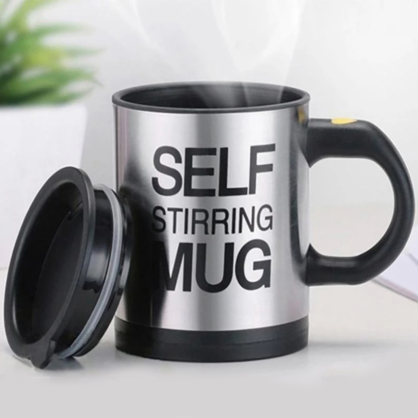 400ML Self Stirring Coffee Mug Portable Electric Self Mixing Glass Cup^