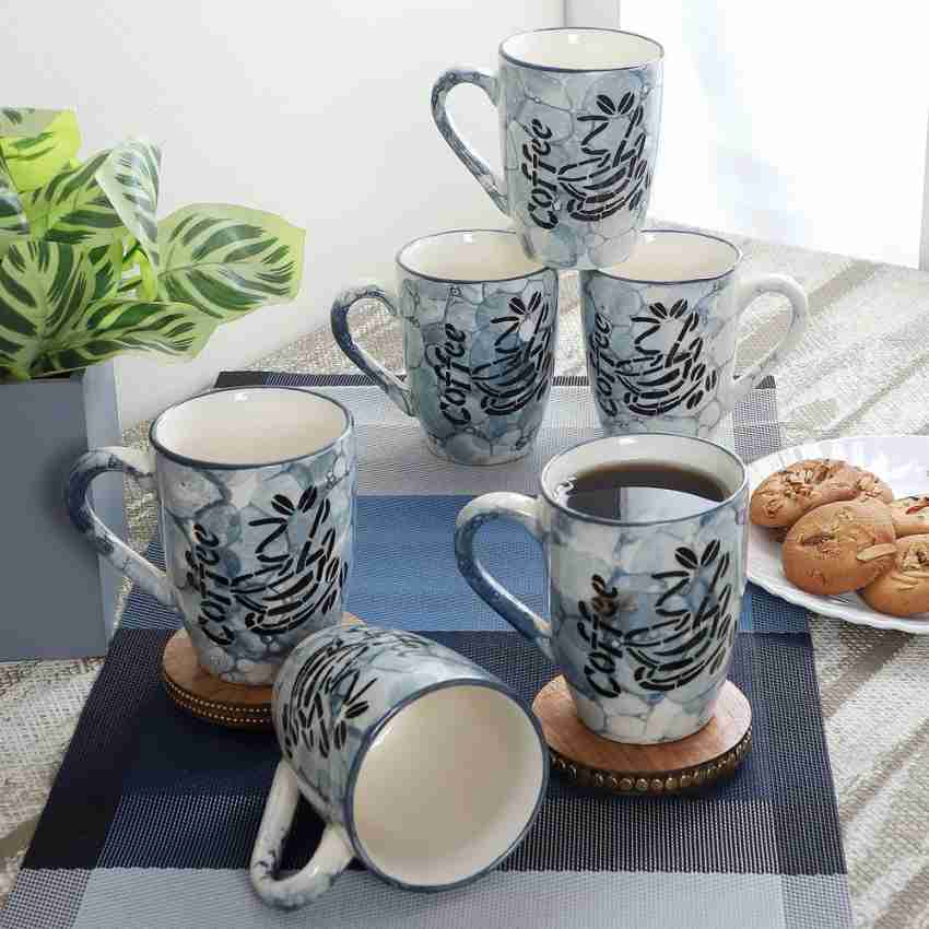 Buy Glossy 300Ml Black Ceramic (Set Of 2 ) Coffee Mug at 70% OFF by Cdi