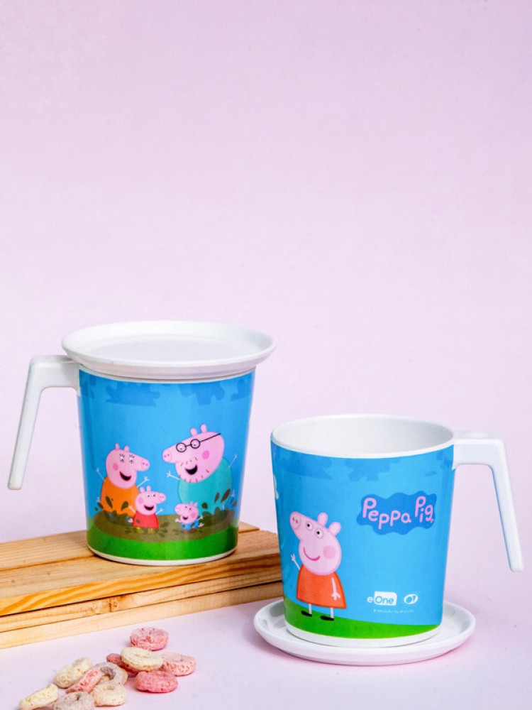 Servewell Melamine Laura Mug Large and Luna Coaster White Kids Set