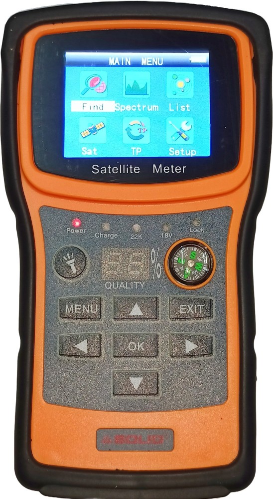 Divinext SF-700 Digital Satellite Finder DB Meter Tester with Spectrum  Function + USB Port + LCD Backlight Display + Compass + 4 Led + Buzzer +  Power Supply Satellite Signal Strength Quality