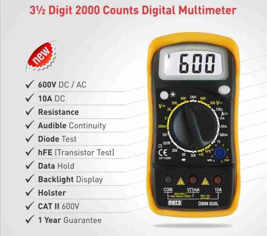 Tester digital 600v ac/dc 10a