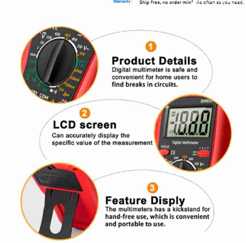 DIGITAL LCD MULTIMETER VOLTMETER AMMETER VOLT OHM METER for