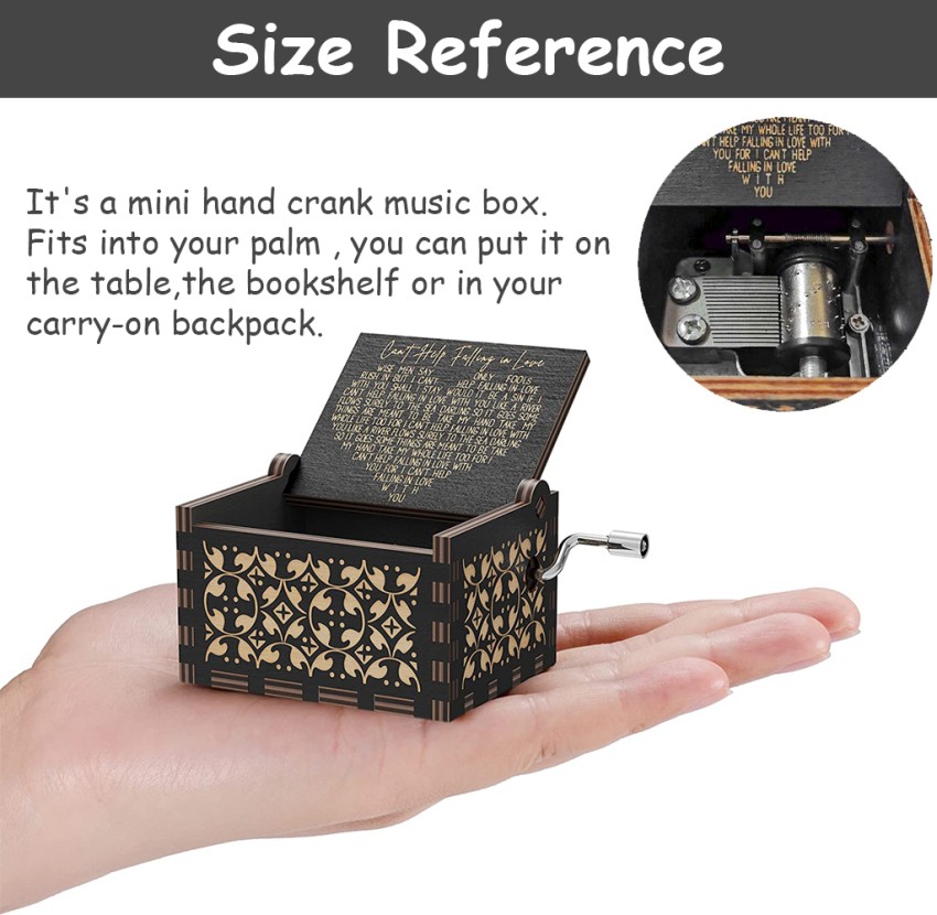 Strange Love Personalized Hand Crank Wood Music Box With 