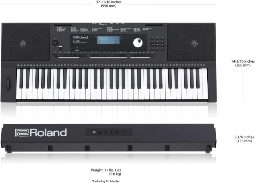 Roland E-X10 Arranger Keyboard with Music Rest and Power Adapter