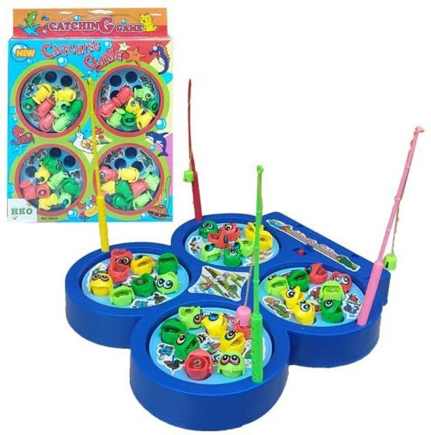 GoBaby Kids Fish Catching Game with Sound, Include 32 Pieces Fishes and 4  Fishing Rods Board Game Accessories Board Game - Kids Fish Catching Game  with Sound, Include 32 Pieces Fishes and