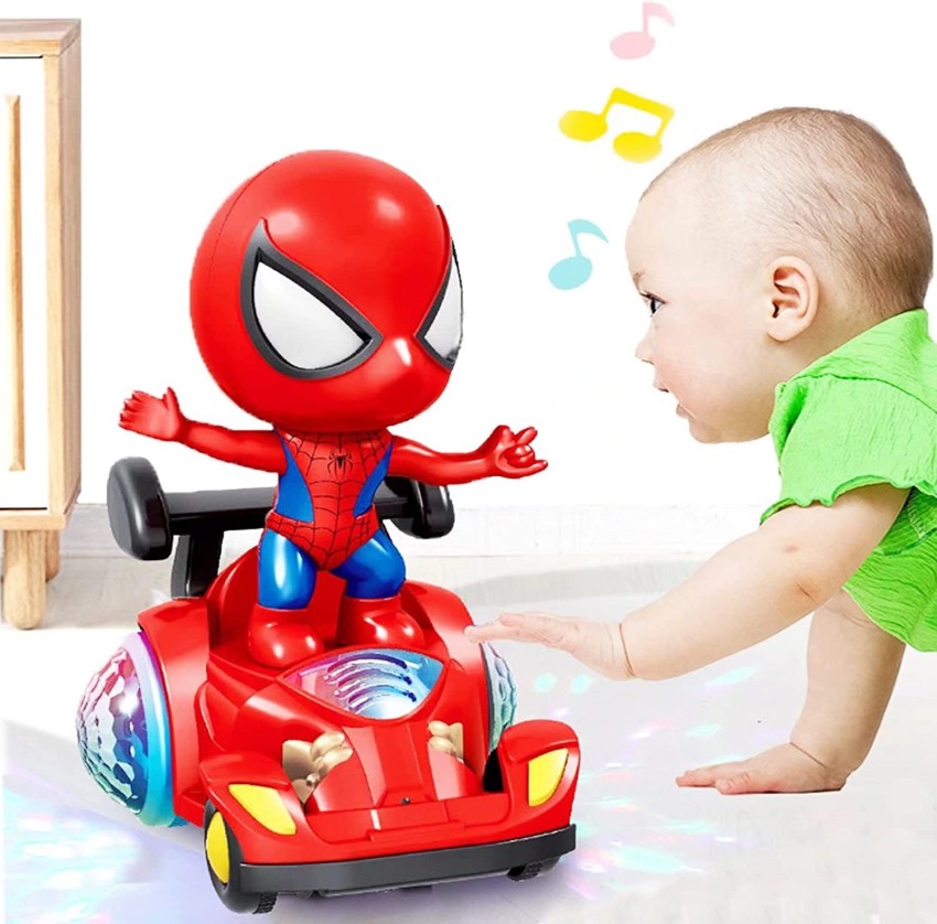 ATRI Musical Spin 360 Degree Robot Spider Man Car Todder Toy with 3D Lights Sound Musical Spin 360 Degree Robot Spider Man Car Todder Toy with 3D Lights Sound