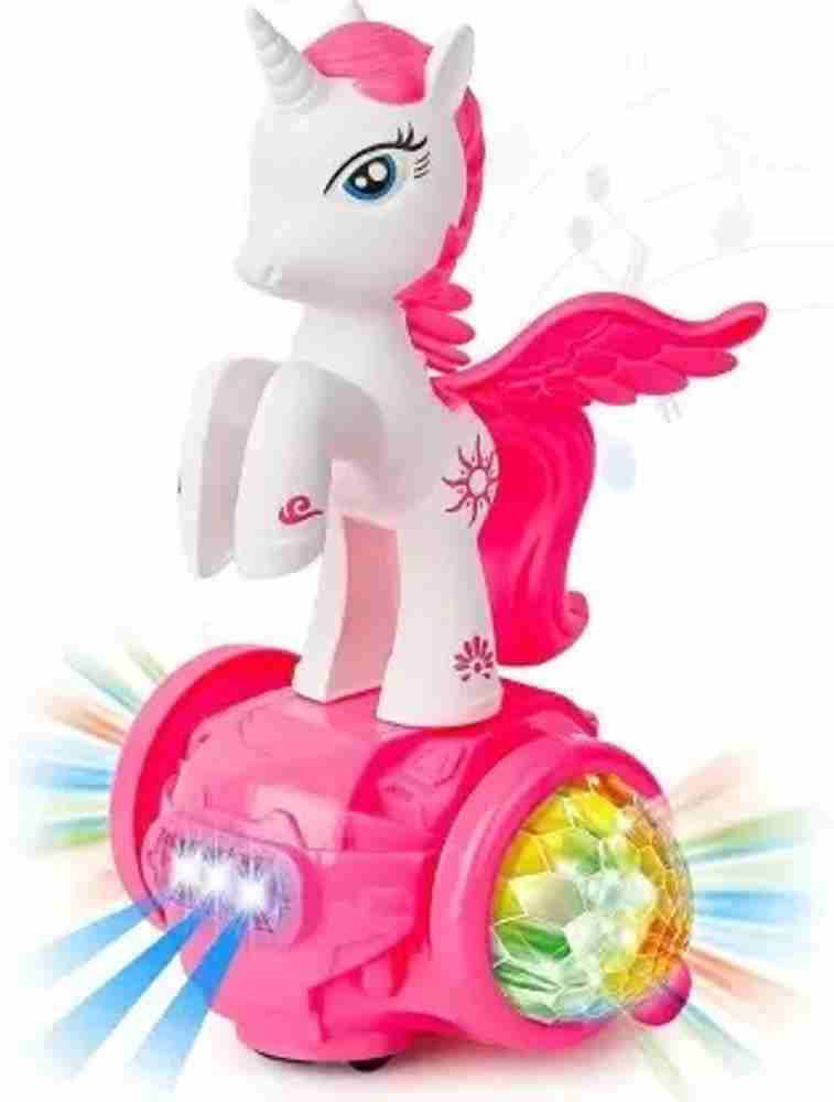 White Devil Musical Unicorn Horse Toy For Kids With Lighting Music Bump toy for kids Musical Unicorn Horse Toy For Kids With Lighting Music Bump toy for kids