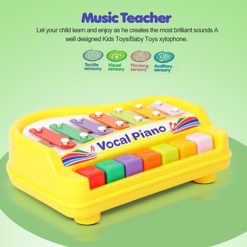 Funbee 2 in 1 Vocal Piano Xylophone for Kids Piano Musical Toy 1