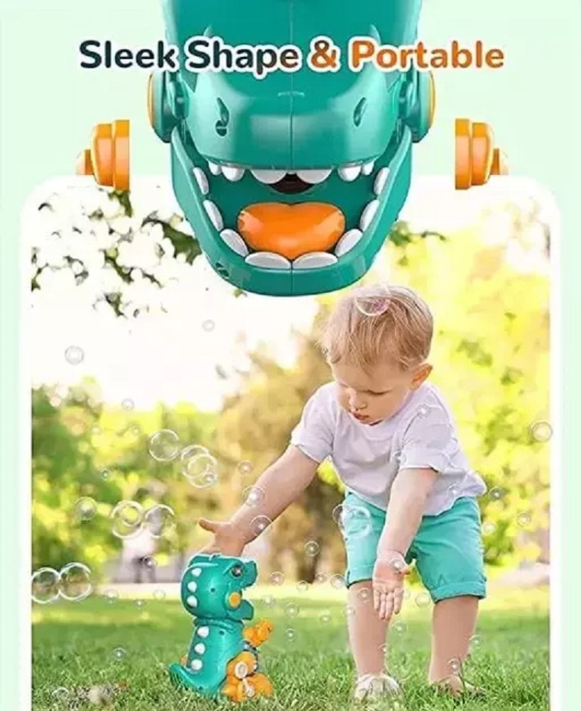 Dinosaur Bubble Machine For Kid With Sound And Lights Outdoor Toy