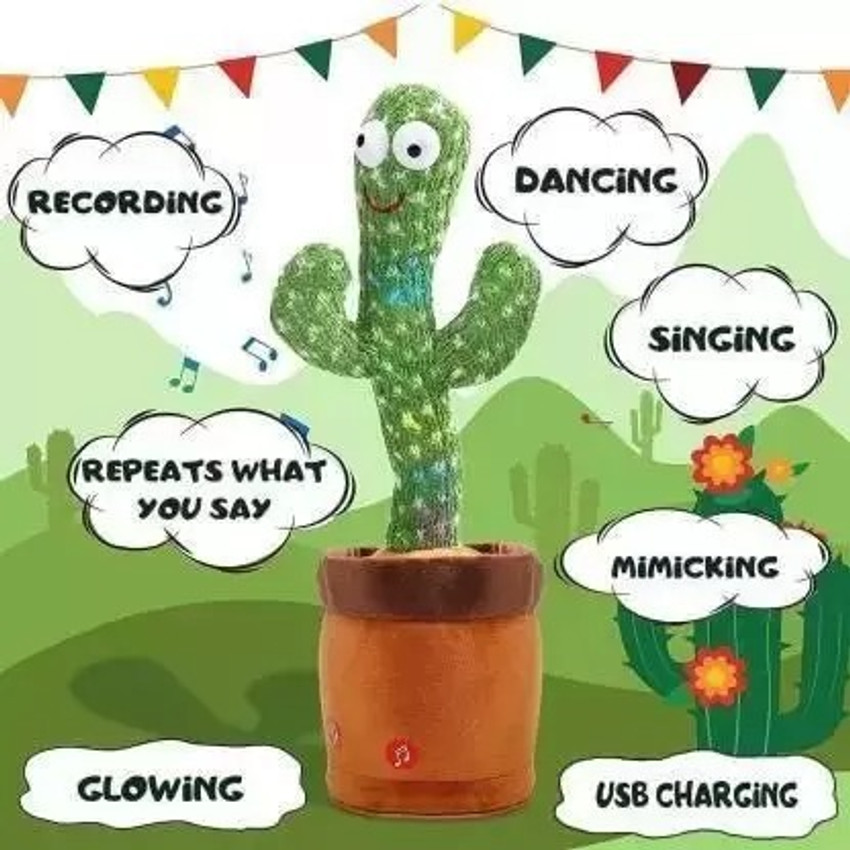 Bekner Mimicry Toy Cactus with Lights and Music Repeat and Record Musical Toy Mimicry Toy Cactus with Lights and Music Repeat and Record Musical Toy Buy cactus toys