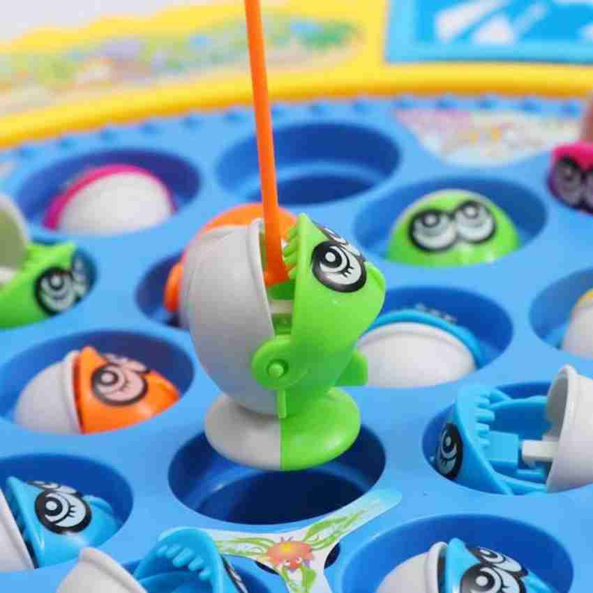 Fishing Fish-Catching Game With 26 Pieces Fishes, 2 Rotary Ponds