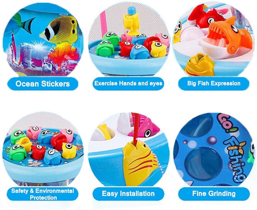 SALEOFF Musical Fish Catching Game Big with 26 Fishes, 4 Pods & 3D  Lights-338 - Musical Fish Catching Game Big with 26 Fishes, 4 Pods & 3D  Lights-338 . Buy GOGO! FISHING
