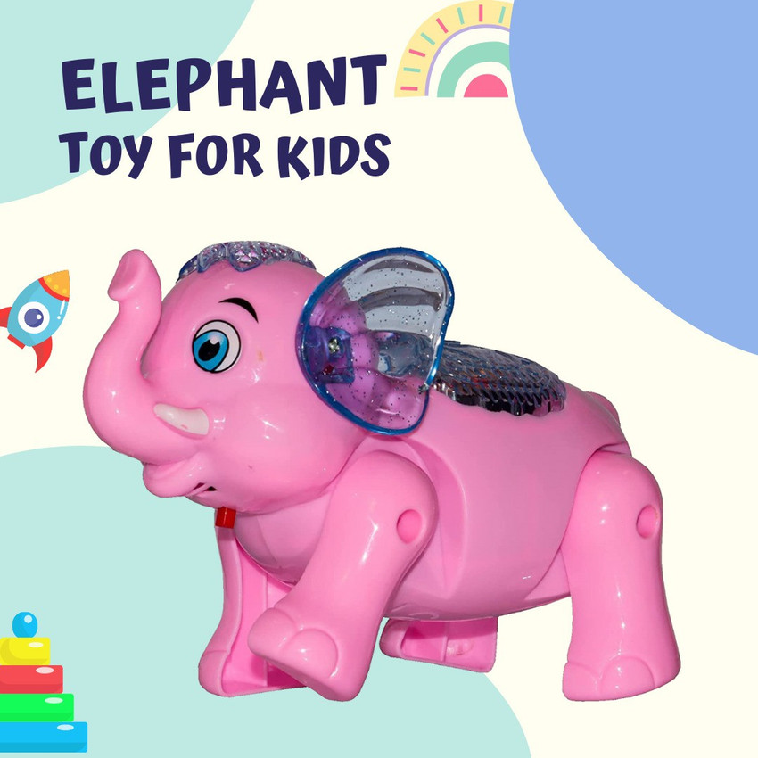 GoBaby Musical Elephant Toy for Kids with Light and Sound
