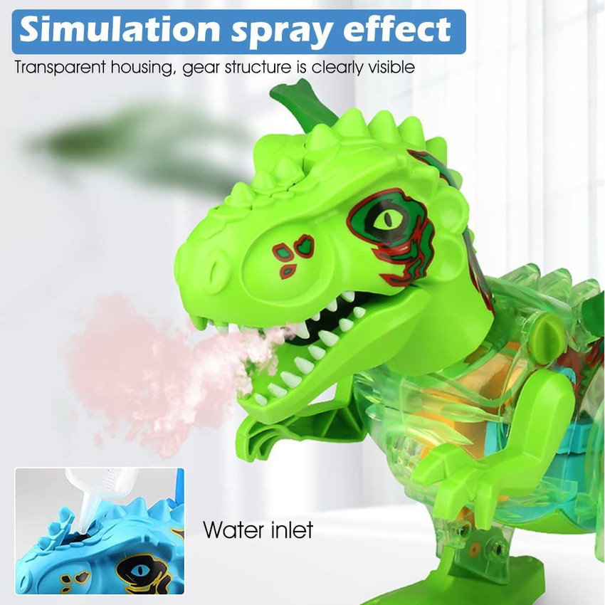 NIYAMAT Mechanical Gear Remote Control Dinosaur with Spray Mist