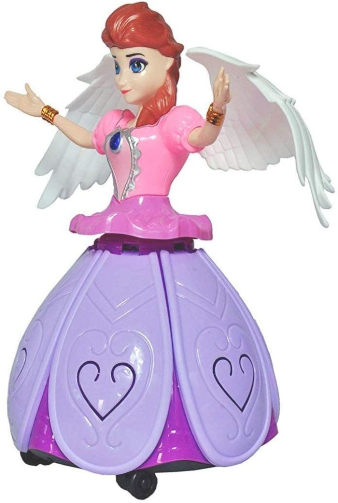 Ratixes Barbie Doll & Rotating Dancing Angel Girl Robot with