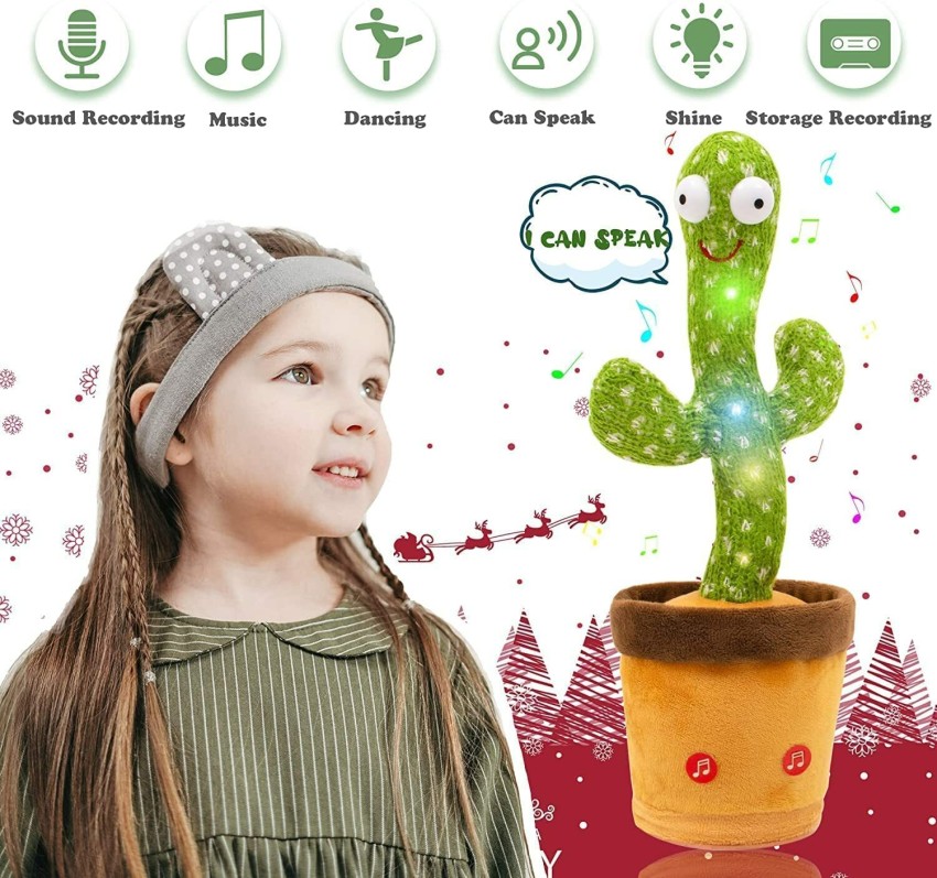 USB Rechargable Cute Talking Dancing Cactus Plush Toy Electronic